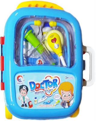 

Sanyal Doctor Set , Briefcase Medical Kit Toy , Doctor Trolley Case for Kids - 8 pcs Set Multicolored