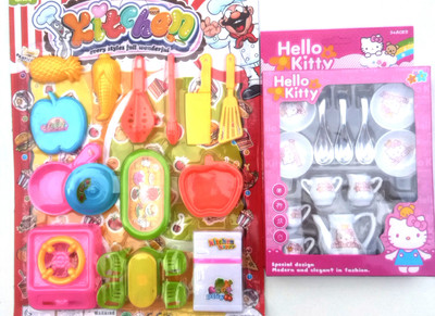 

Aparnas home set kids playMulti Coloured Kitchen set for Girls - Good Gift for Kids - Children Enjoy