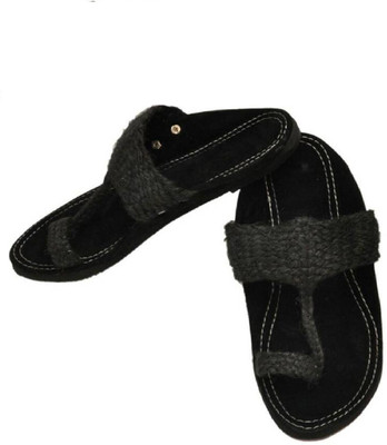 

KOLHAPURI Men Black Sandals