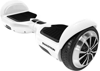 

SWAGTRON T1 UL2272 Certified Hands Free Two Wheel Self Balancing Electric Scooter; Patented Battery Protection Scooter(White)