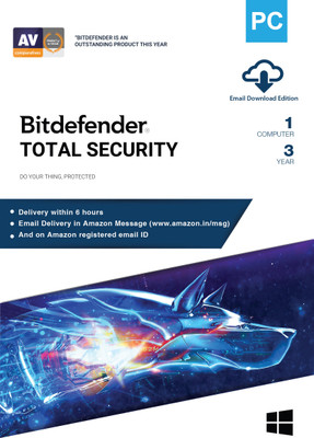 

Bitdefender Total Security Latest Version (Windows) - 1 Computer, 3 Years (E-mail Delivery in 2 Hours - No CD)