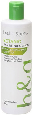 

Health & Glow ANTI HAIRFALL SHAMPOO SHIKAKAI,BHRINGRAJ & REETHA(200 ml)