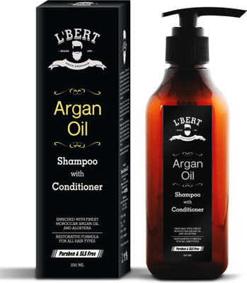 

LBERT Moroccan Argan Oil Shampoo with Conditioner, Vitamin Enriched & Volumizing Treatment for Hair Loss, Damage, Thinning and Regrowth, Gentle on Curly & Color Treated Hair for Men & Women(250 ml)