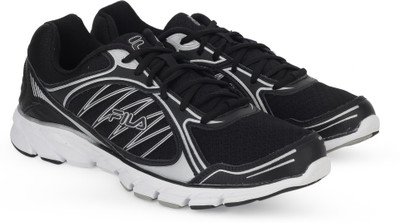 

Fila DIATRIBE Running Shoes For Men(Black, Blk/wht/met sil