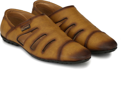 

El Paso El Paso Men's Brown Synthetic Leather Slip On Casual Sandals Casuals For Men(Tan