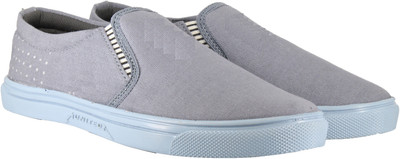 

LeatherKraft Grey Slip-on Casuals For Men(Grey