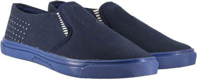 

LeatherKraft Blue Slip-on Casuals For Men(Navy
