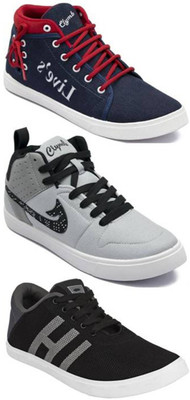 

Clymb Combo Pack Of 3 Casual Shoe Canvas Shoes For Men(Multicolor