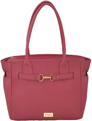 

P&L Women Pink Leatherette Shoulder Bag