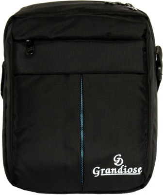 

GRANDIOSE Men & Women Casual, Formal, Sports Black Nylon Sling Bag