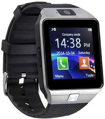

Junction Twenty One DZ09 Smartwatch Phone For Android IOS Bluetooth, Camera, Sim Card & Memory Slot (Black) Silver Smartwatch(Black Strap Regular)