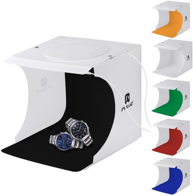 

SBE LED Panels Mini Folding Studio 8 Mini Foldable Camera Photography LED Light Tent Kit Box Photo Studio Shoot Portable Photo Studio Box For Jewellery And Small Items Portable Folding Photography Studio Kits Box Square Softbox(15 cm x 15 cm)