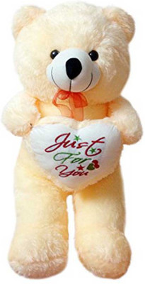 

Proper Desi Stuffed LARGE Teddy Bear for kids ( Color - Butter) 110 CM - 110 cm(Creme)