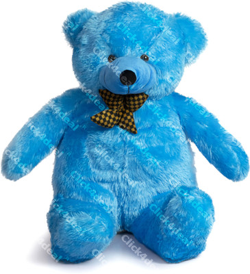 

CLICK4DEAL Soft Lovable hug able 3 feet long cute large teddy bear Blue (Best for someone special) - 91 cm(Blue)