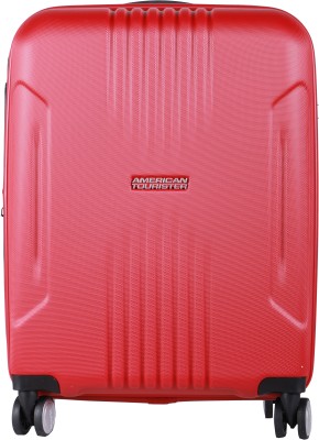 

American Tourister Tracklite Spinner Hard Trolley 55 cm (Red) Expandable Cabin Luggage -  inch(Red