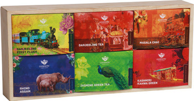 

Goodwyn Cube Box, Esteemed Indian Tea Gift Box (Assam, Masala Chai, Darjeeling, Jasmine, First Flush, Kashmiri Kawha) 300 Grams Assorted Black Tea(300 g, Box)