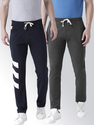 Club York Self Design Men Blue Track Pants