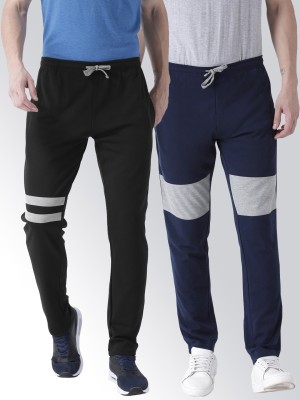 Club York Self Design Men Black Track Pants