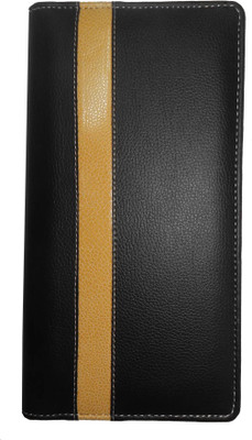

Kittu FAUX LEATHER EXPANDING CHEQUE AND CARDS HOLDER COLOUR- FRONT BLACK,INNER YELLOW (SET OF 1)(Yellow)