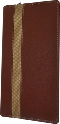 

Kittu FAUX LEATHER EXPANDING CHEQUE AND CARDS HOLDER COLOUR- FRONT AND INNER BROWN (SET OF 1)(Brown)