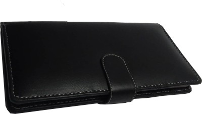 

Kittu faux leather magnetic closure expanding credit and debit all types of cards holder holding card capacity(set of 10) with one cheque book and money kit all in one (set of 1) black(Black)