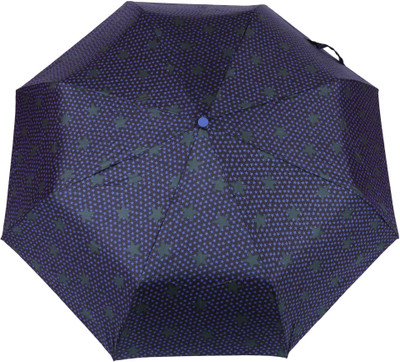 

FabSeasons Green Star Digital Printed Semi Automatic 3 fold Umbrella for Rains, Summer and all Seasons Umbrella(Blue)