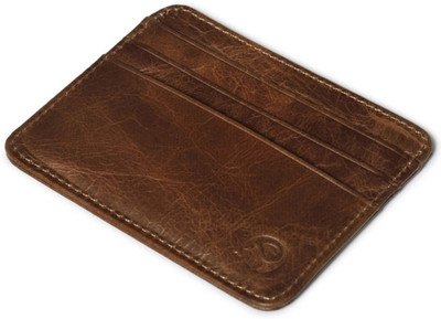 

Tinera Trends Men Brown Genuine Leather Card Holder(3 Card Slots)