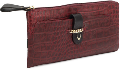

Hidesign Women Casual Maroon Genuine Leather Wallet(12 Card Slots), Red brown