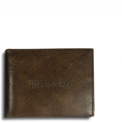 

Firdekho Men Brown Genuine Leather Money Clip(4 Card Slots), Roast brown