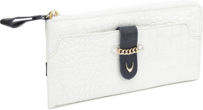 

Hidesign Women Casual White Genuine Leather Wallet(12 Card Slots), White blue
