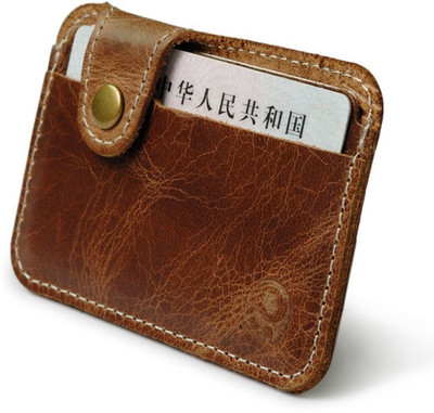 

Tinera Trends Men Brown Genuine Leather Card Holder(1 Card Slot)