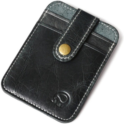 

Tinera Trends Men Black Genuine Leather Card Holder(2 Card Slots)