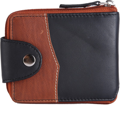 

BULL & BUFFEL Men Black Genuine Leather Wallet(4 Card Slots), Black-02