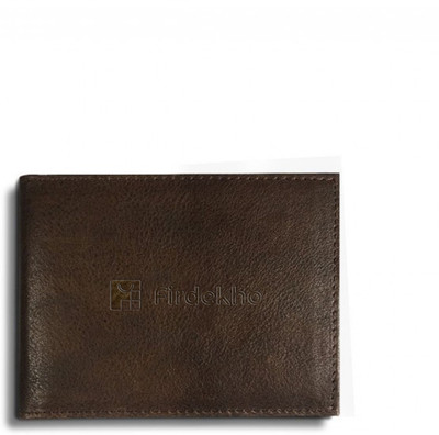 

Firdekho Men Brown Genuine Leather Money Clip(4 Card Slots), Caffe