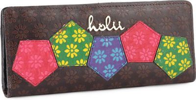 

Holii Women Casual, Evening/Party Multicolor Genuine Leather Wallet(14 Card Slots), Brown