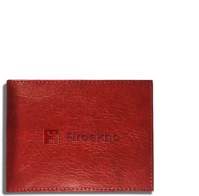 

Firdekho Men Red Genuine Leather Money Clip(4 Card Slots), Russet red