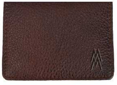 MENZMARC Men Brown Genuine Leather Card Holder(4 Card Slots), Black;brown