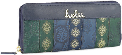 

Holii Girls Casual, Evening/Party Multicolor Genuine Leather Wallet(8 Card Slots), Blue