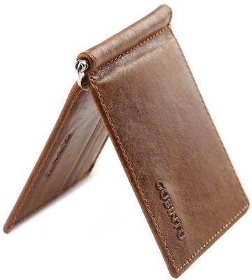

Tinera Trends Men Brown Genuine Leather Money Clip(6 Card Slots)
