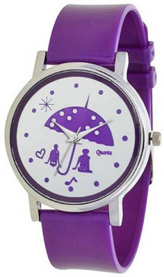 

Rage Enterprise New Umbrella Designer Lovers Dial PU Belt Fancy Women Watch - For Girls