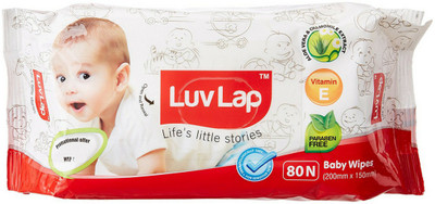 

LuvLap Baby Wet Wipes with Aloe Vera (80 Wipes)
