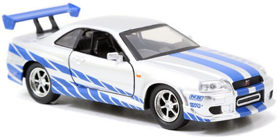 

JADA TOYS Fast & Furious 1:32 2002 Nissan Skyline GTR R34-Silver Metal Die Cast(Multicolor)