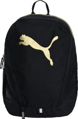 

Puma Back pack 34.15 L Laptop Backpack(Black), Black- gold