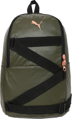 

Puma Back pack 21.19 L Laptop Backpack(Green), Olive night- black