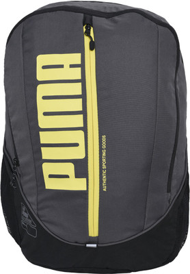 

Puma Back pack 39.57 L Laptop Backpack(Black, Yellow), Dark shadow-fluro yellow
