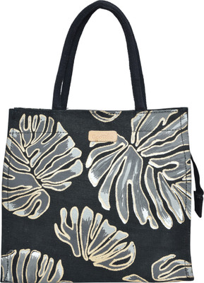 

ECOTARA FLORA DESIGNER JUTE LUNCH BAG Lunch Bag(Black, 4 L)