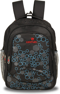 

CENTURY Fashionable Black Color Large Polyester Backpack Bag Backpack(Black, 27 L)