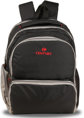 

CENTURY Fashionable Black Color Large Polyester Backpack Bag Backpack(Black, 24 L)
