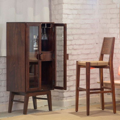 The Jaipur Living Ultra Solid Wood Bar Cabinet(Finish Color - Brown)