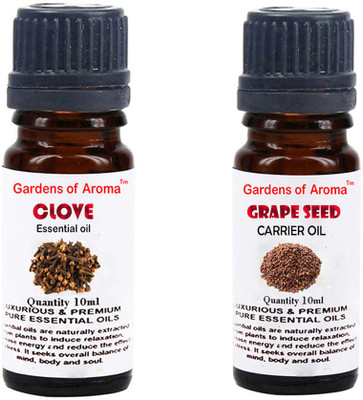 

Gardens Of Aroma Clove Essential Oil And Grapeseed Carrier Oil(20 ml)